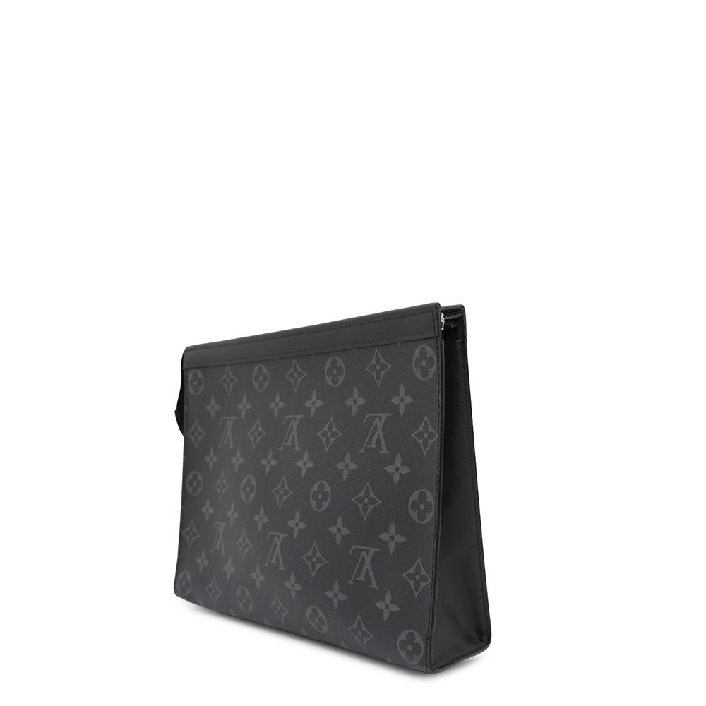 Louis Vuitton Pochette Voyage NoirM61692 Eclipse Monogram Clutch Bag
