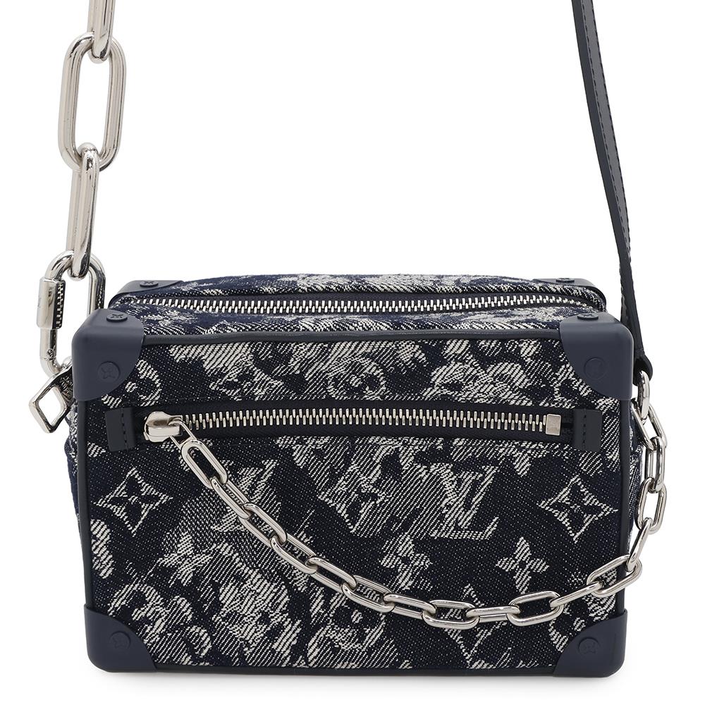 Louis Vuitton Soft Trunk NavyM80033 Tapestry Monogram Mini Bag
