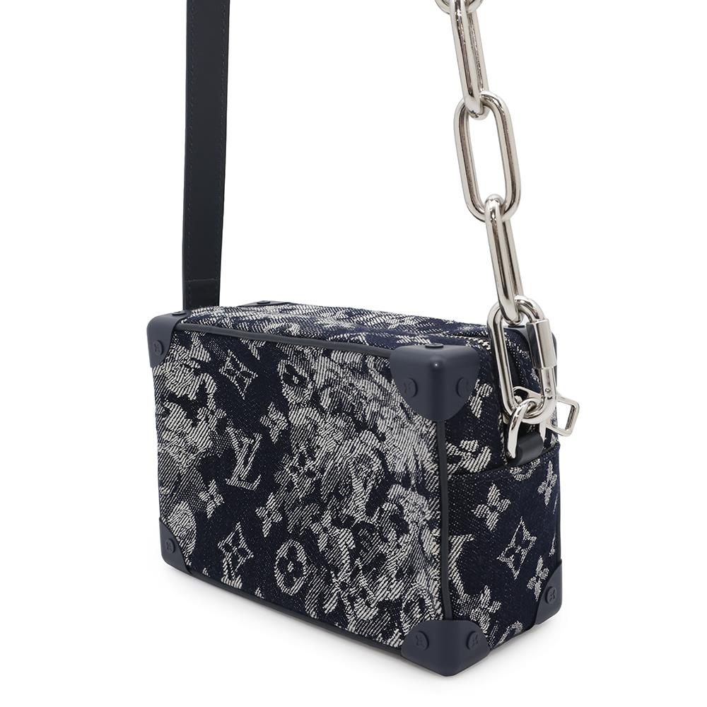 Louis Vuitton Soft Trunk NavyM80033 Tapestry Monogram Mini Bag