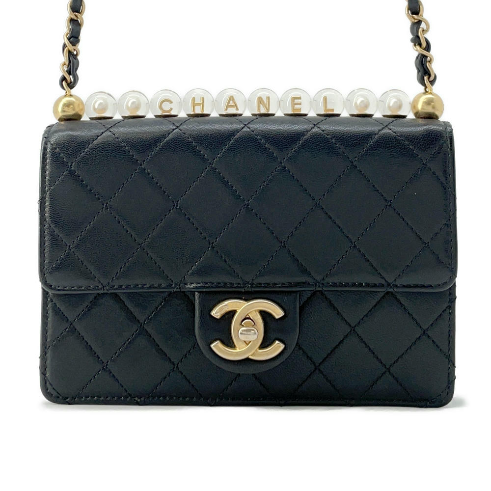 Chanel ChainShoulder BlackAS0585 Lambskin Shoulder Bag