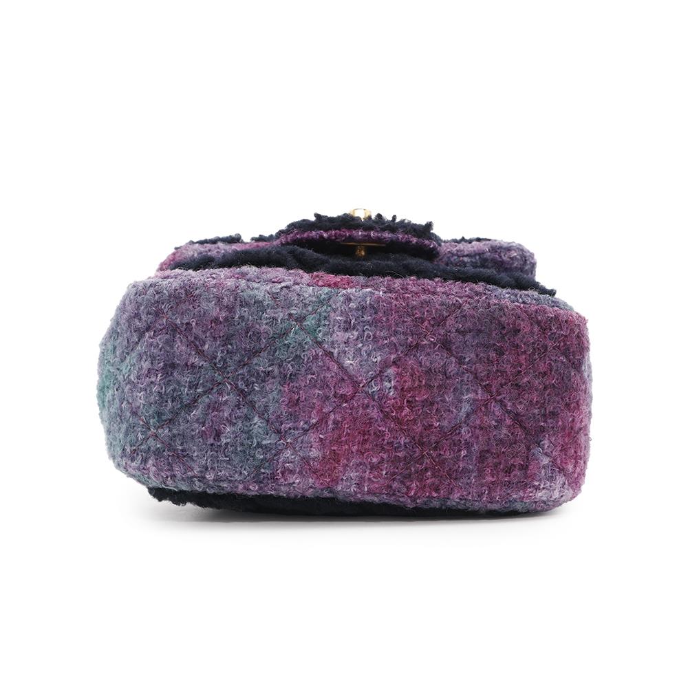 Chanel Matelasse ChainShoulder Purple Wool Shoulder Bag
