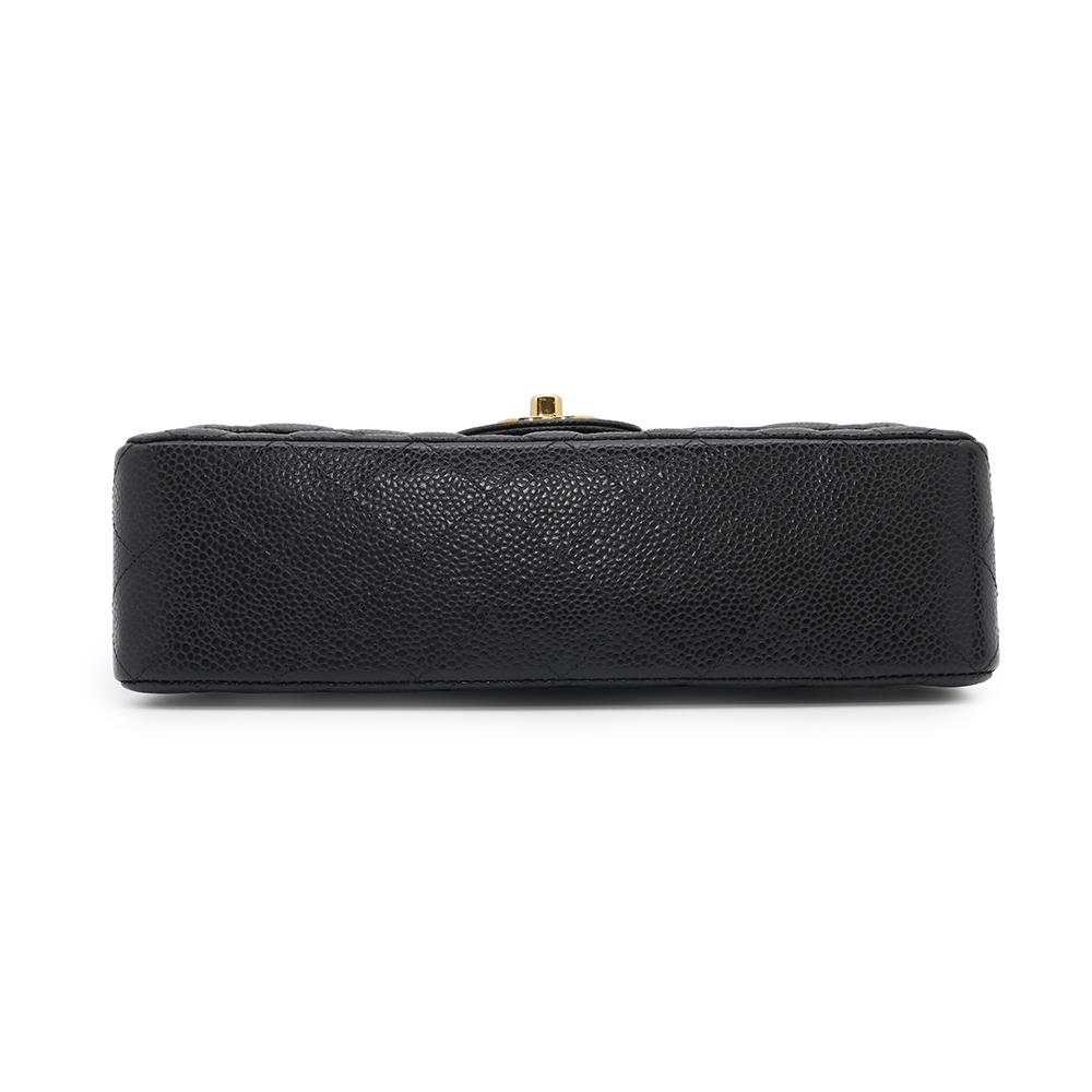 Chanel Matelasse Double Flap ChainShoulder BlackA01113 Caviar Leather Shoulder Bag