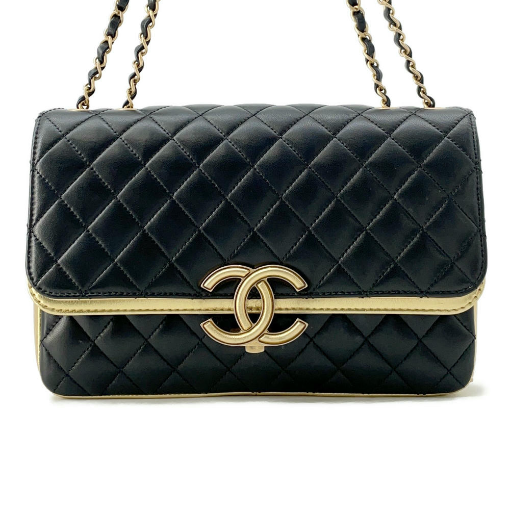 Chanel Matelasse ChainShoulder GoldA57276 Lambskin Black Shoulder Bag