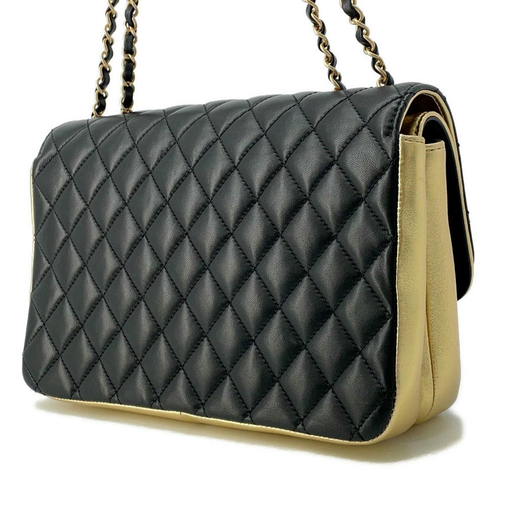 Chanel Matelasse ChainShoulder GoldA57276 Lambskin Black Shoulder Bag
