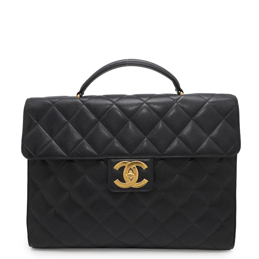 Chanel Matelasse business BlackA02794 Caviar Leather Handbag