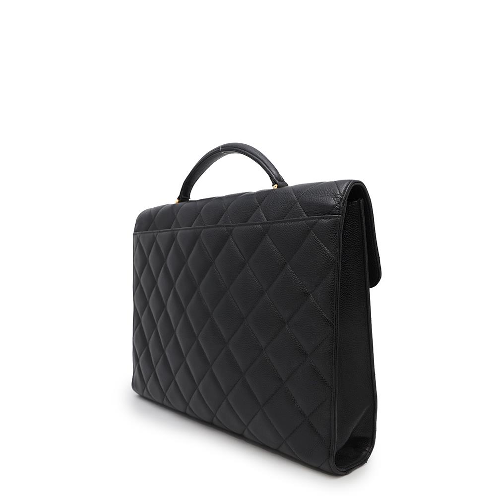 Chanel Matelasse business BlackA02794 Caviar Leather Handbag