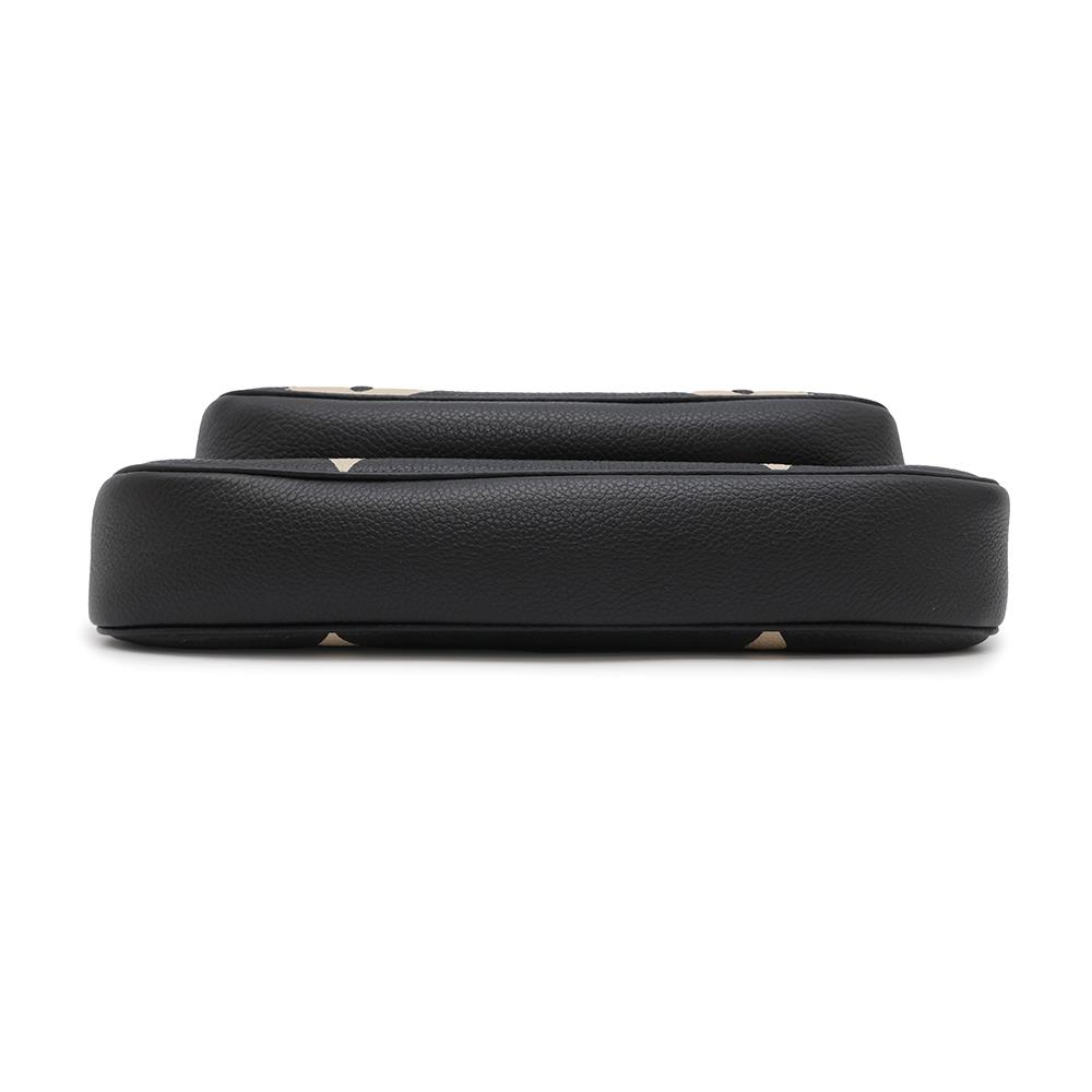 Louis Vuitton Multi Pochette Accessoires CreamM45777 Monogram Empreinte Leather Black Clutch Bag