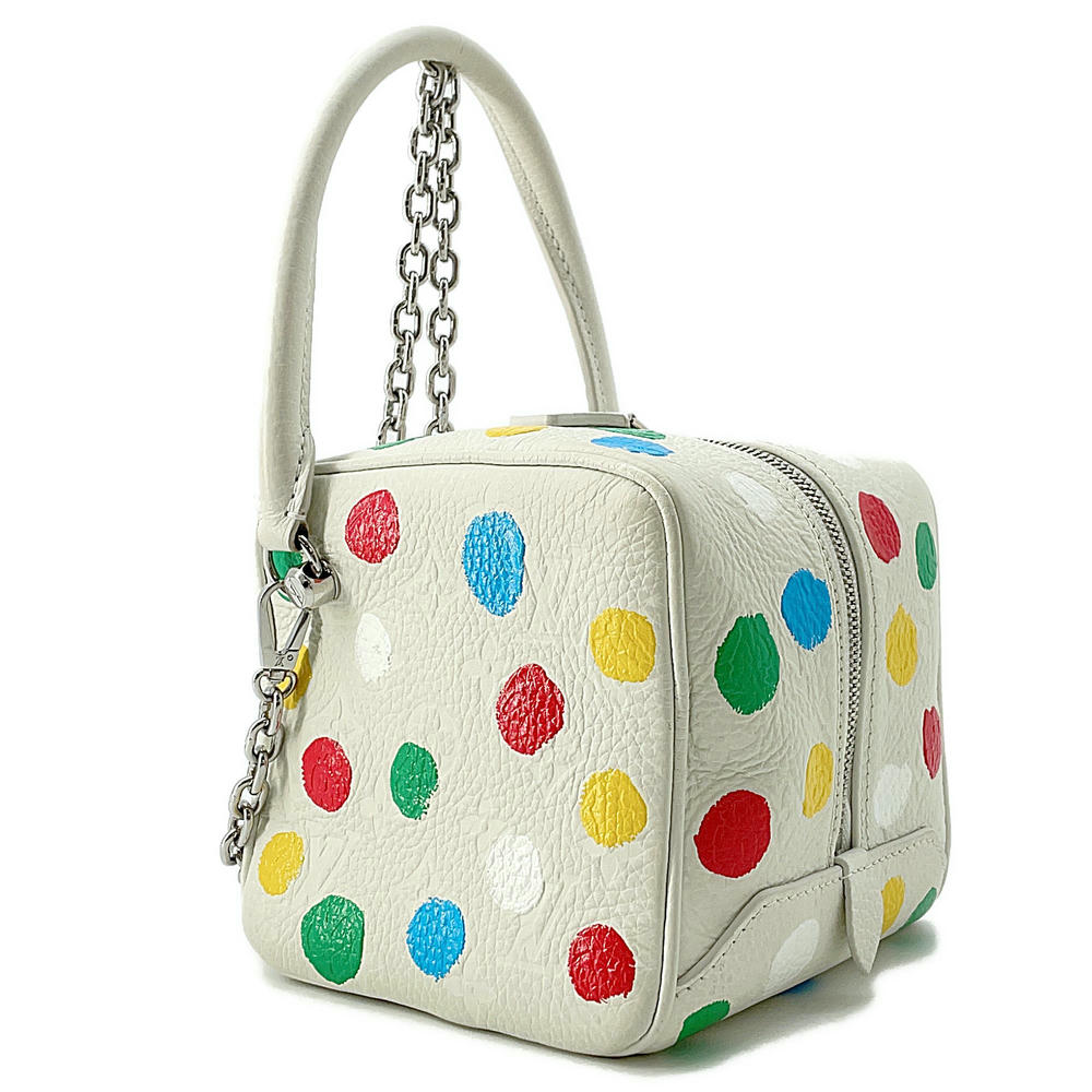 Louis Vuitton Square LVxYK Monogram Multicolor White Leather Empreinte Handbag