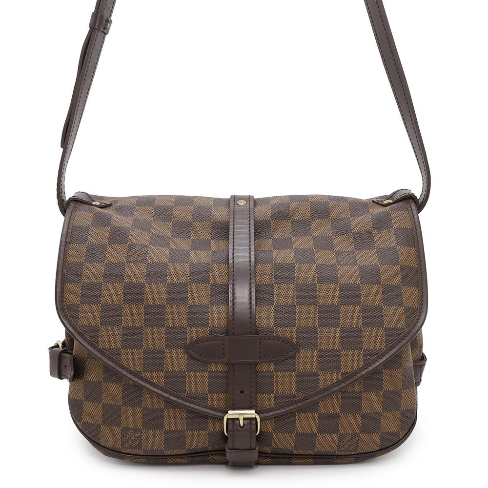Louis Vuitton Saumur SPO RedN48081 Ebene Canvas Damier Handbag