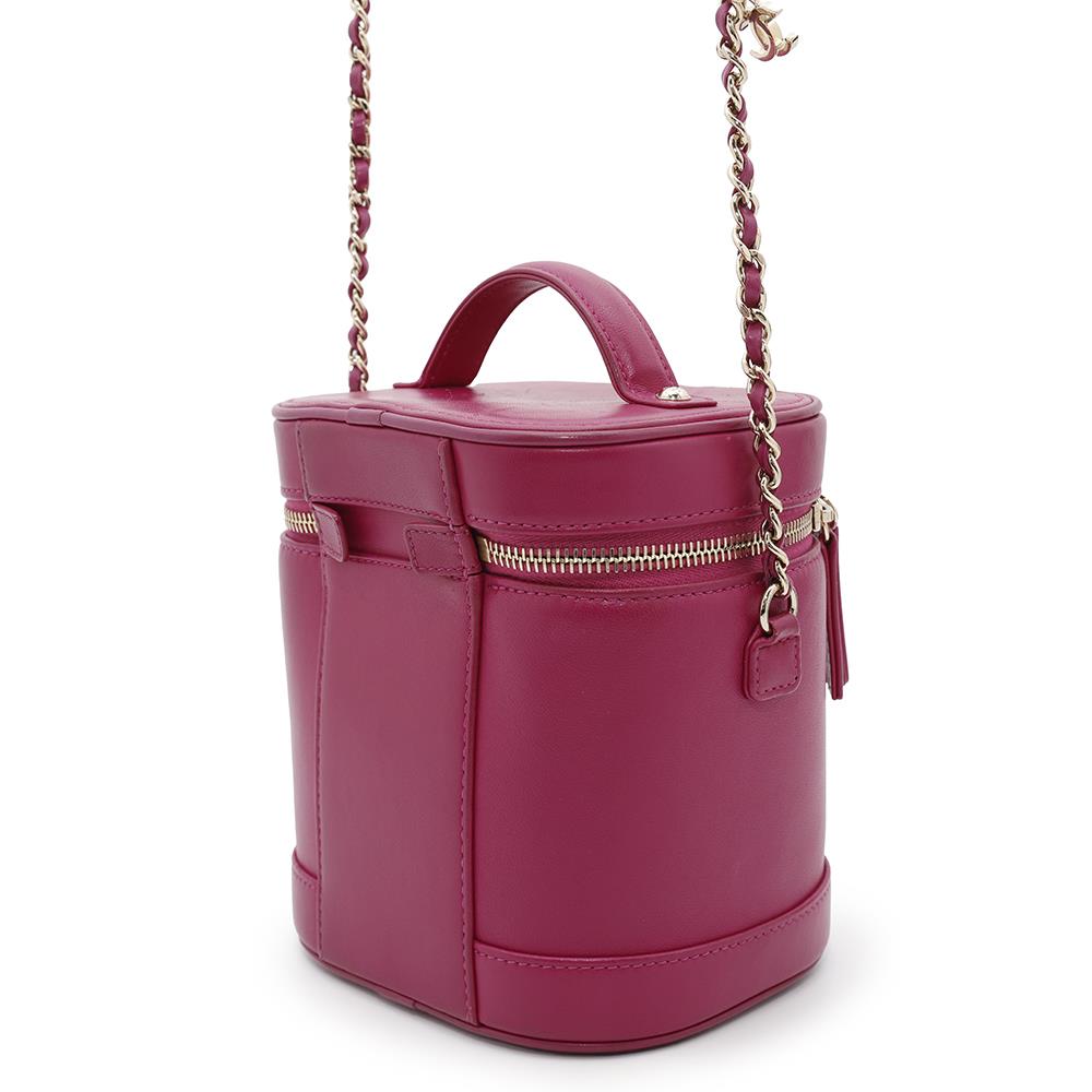 Chanel CC Logo Vanity ChainShoulder PurpleAS0323 Lambskin Shoulder Bag
