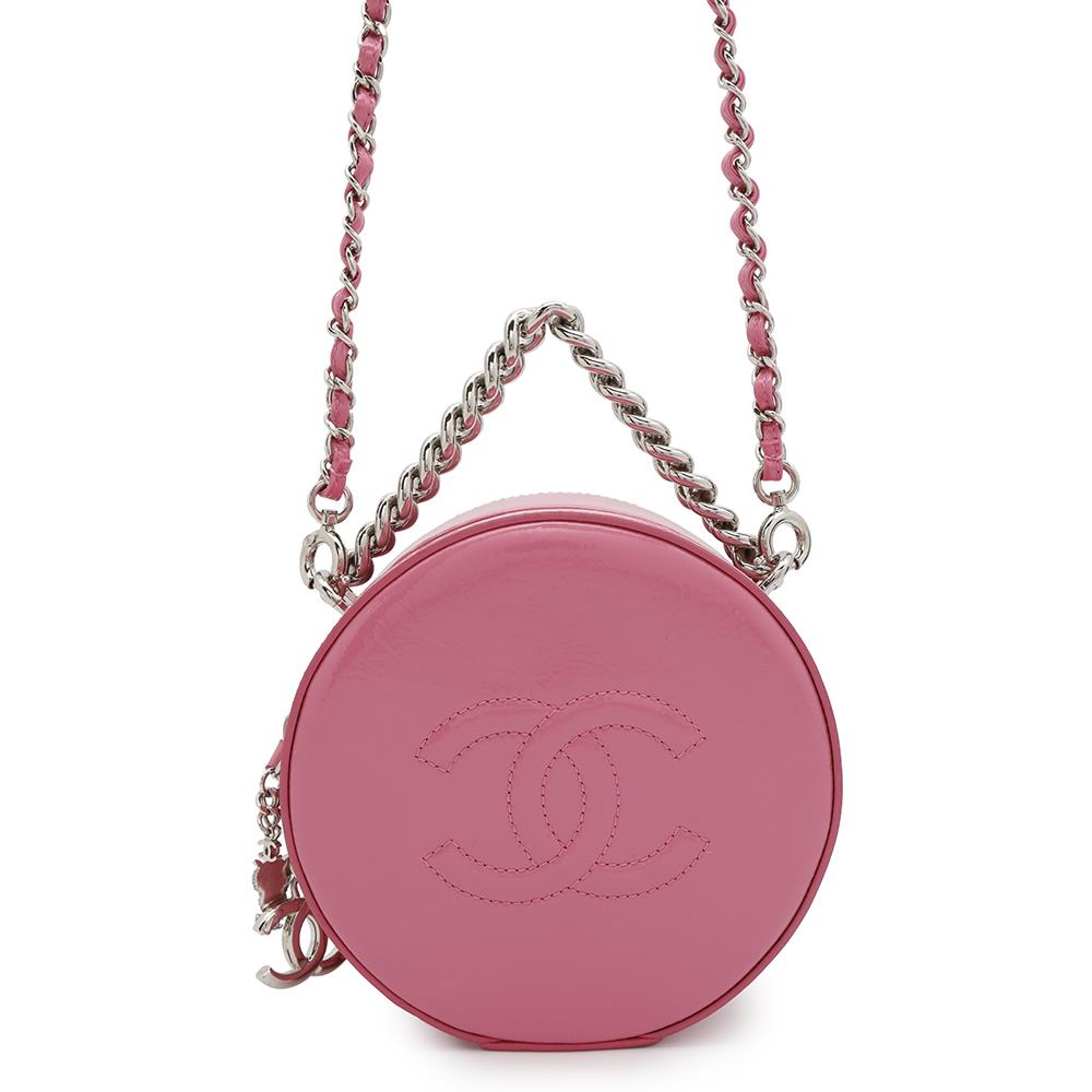 Chanel Round As Earth ChainShoulder PinkA91946 Patent Leather Shoulder Bag