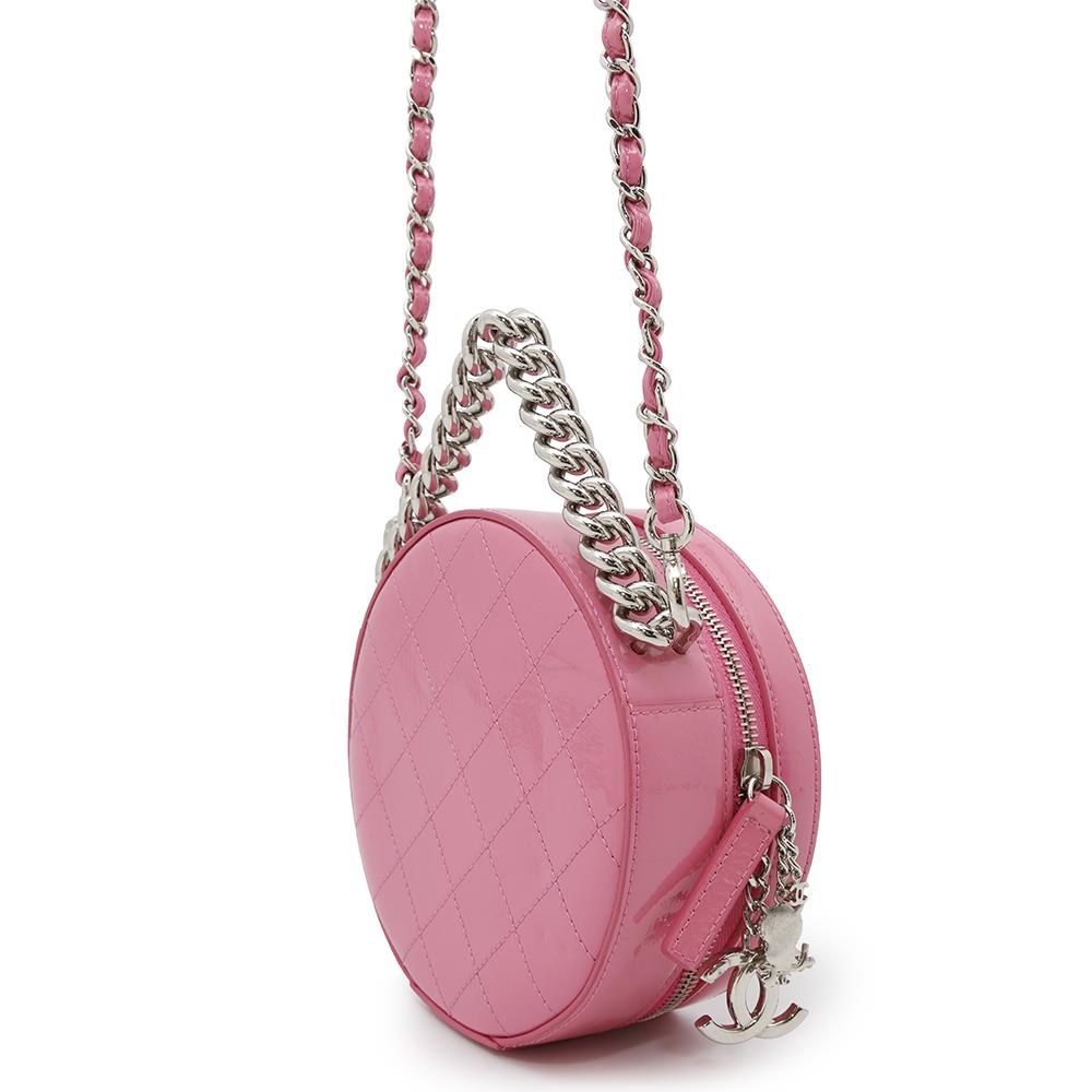 Chanel Round As Earth ChainShoulder PinkA91946 Patent Leather Shoulder Bag