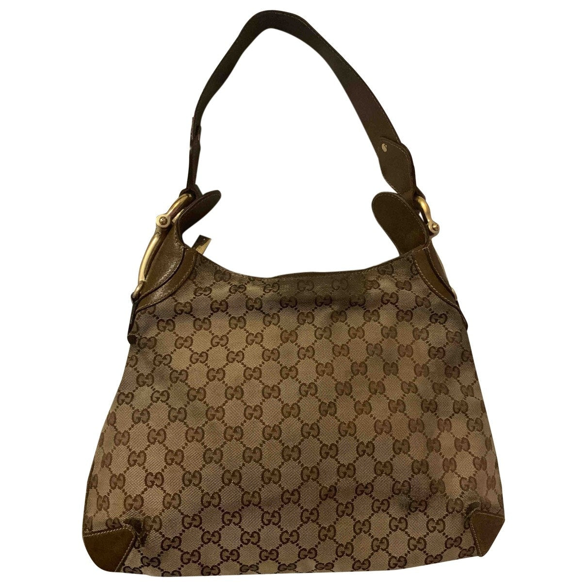 Gucci brown cloth handbag