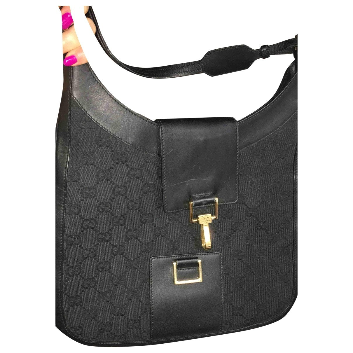 Gucci black cloth handbag