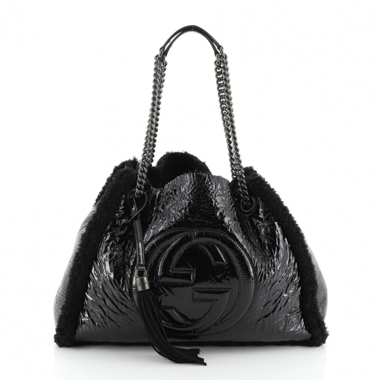 Gucci soho black leather handbag