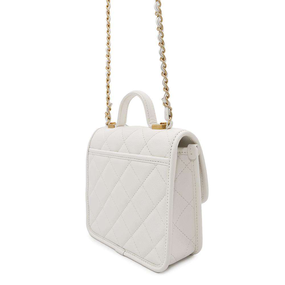 Chanel Matelasse 2WAY ChainShoulder WhiteAS3652 Caviar Leather Shoulder Bag