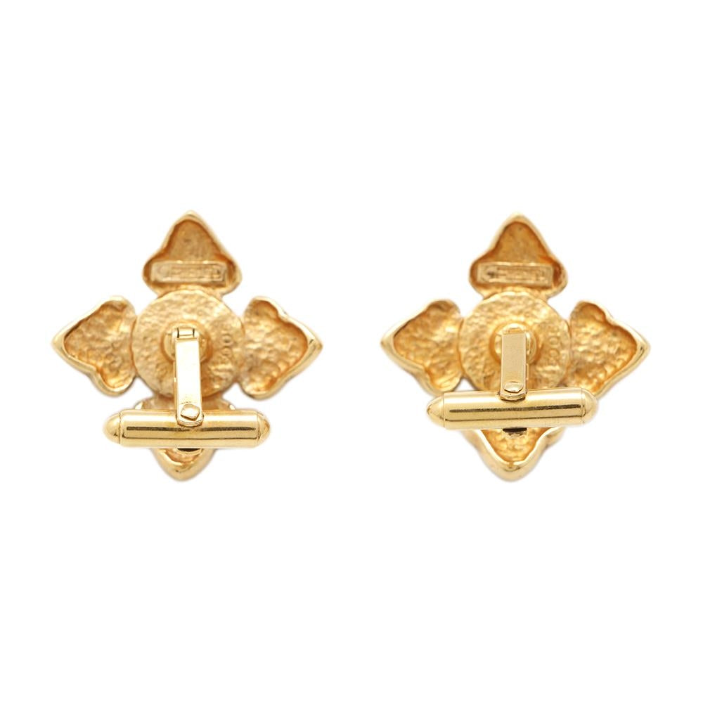 Chanel Faux Pearl Cufflinks Gold Handbag