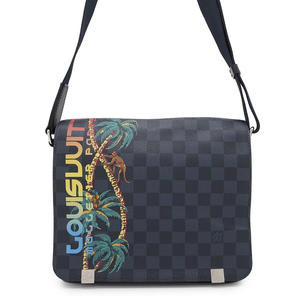 Louis Vuitton District NM Navy NoirN50005 Cobalt Damier Canvas Handbag