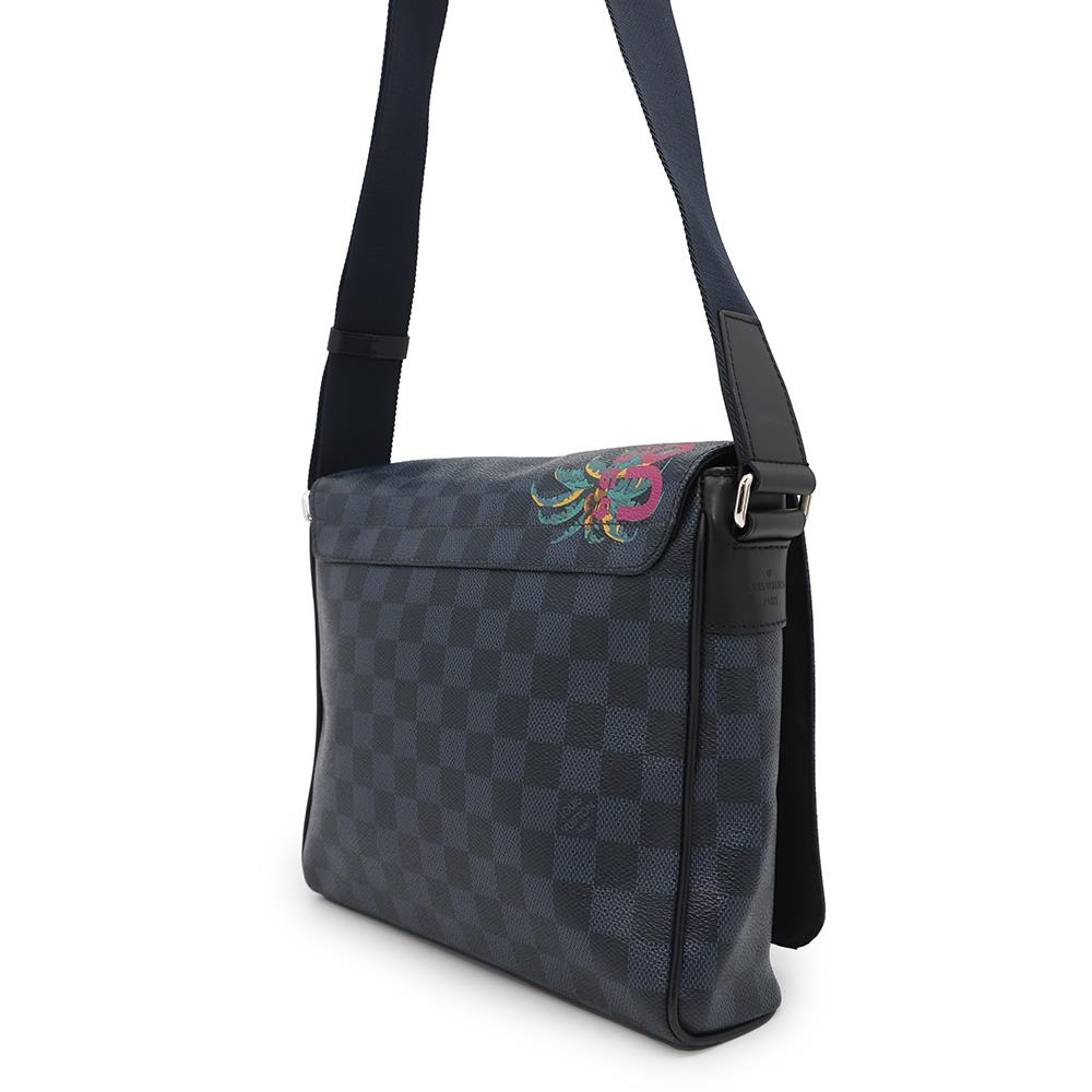 Louis Vuitton District NM Navy NoirN50005 Cobalt Damier Canvas Handbag