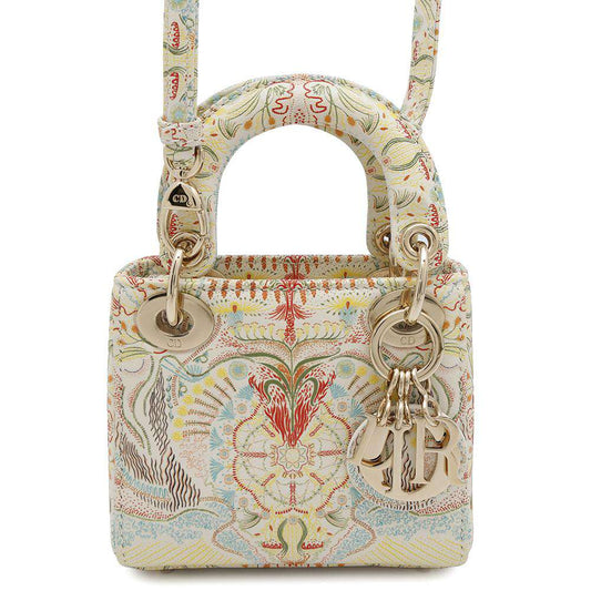Dior Lady Multicolor Size Micro Handbag Leather Travel Bag