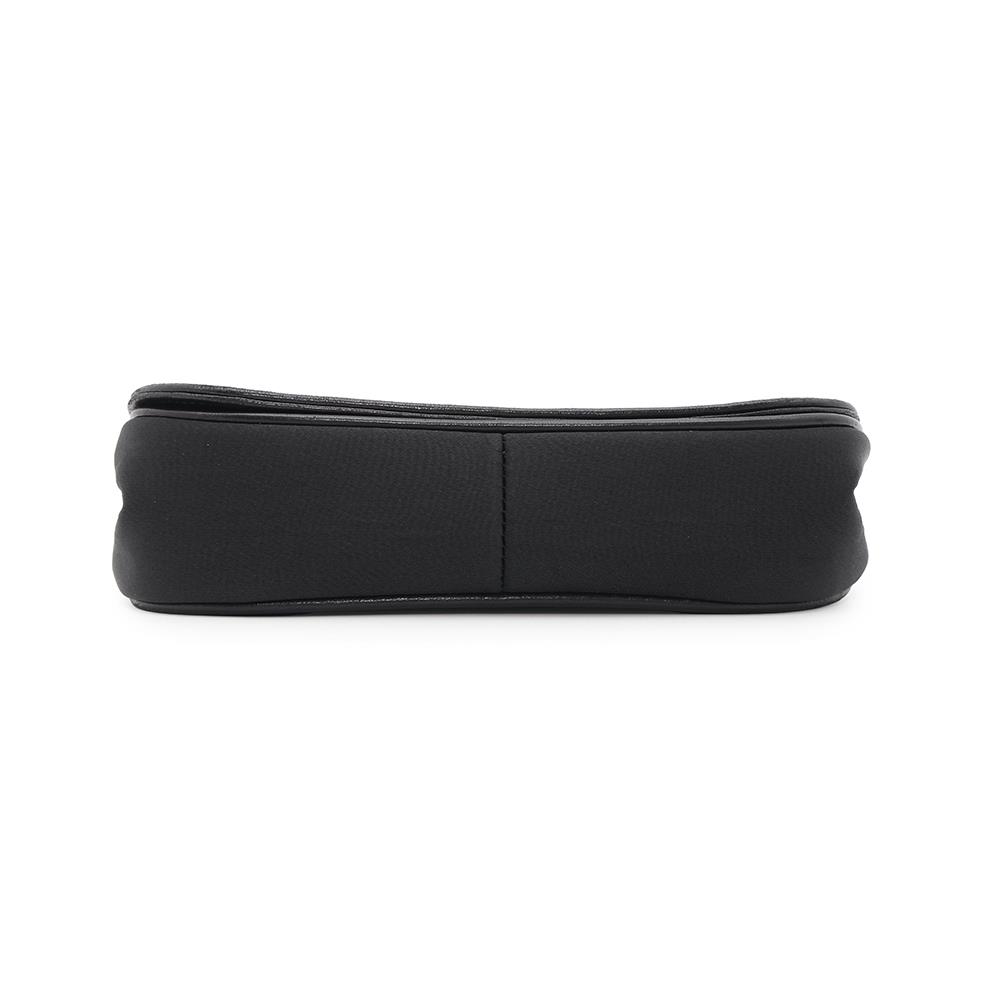 Chanel CC Logo Flap Nylon Black Leather Shoulder Bag