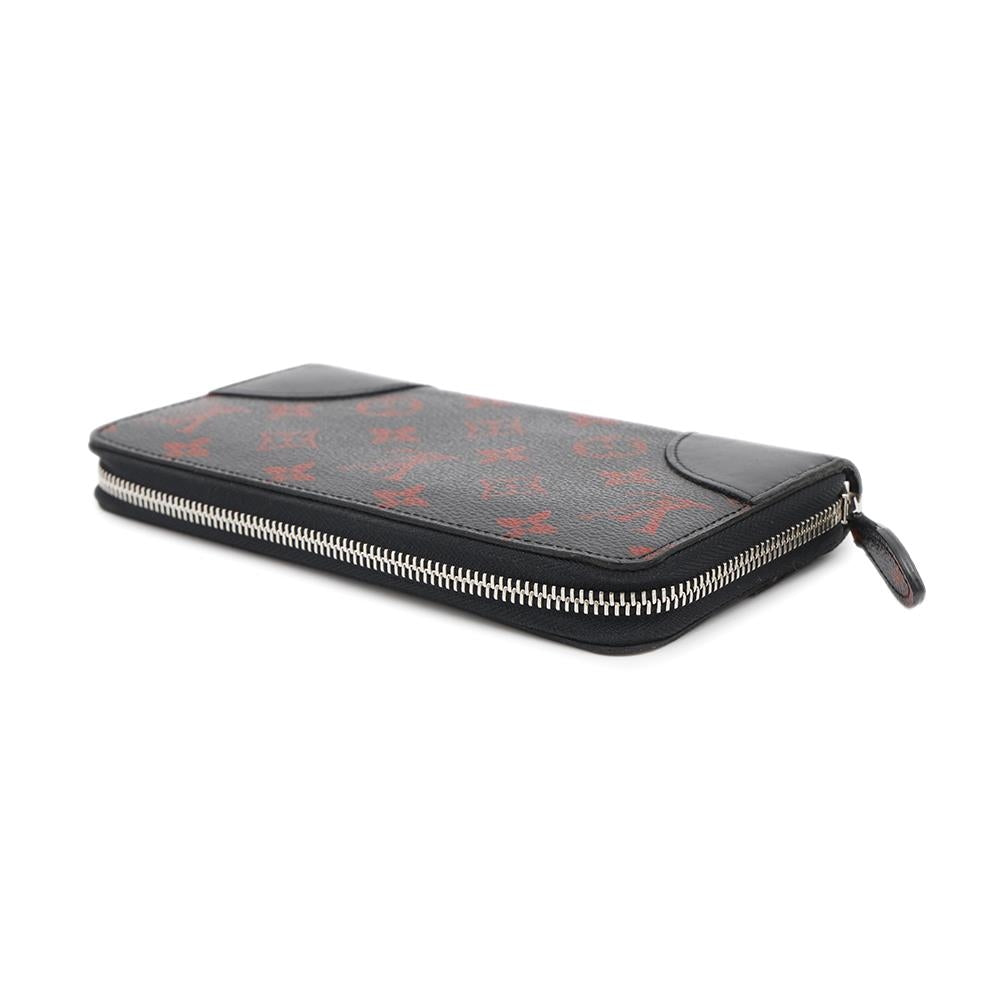 Louis Vuitton Zippy KhakiM60974 Anfra Rouge Monogram Noir Red Wallet Case
