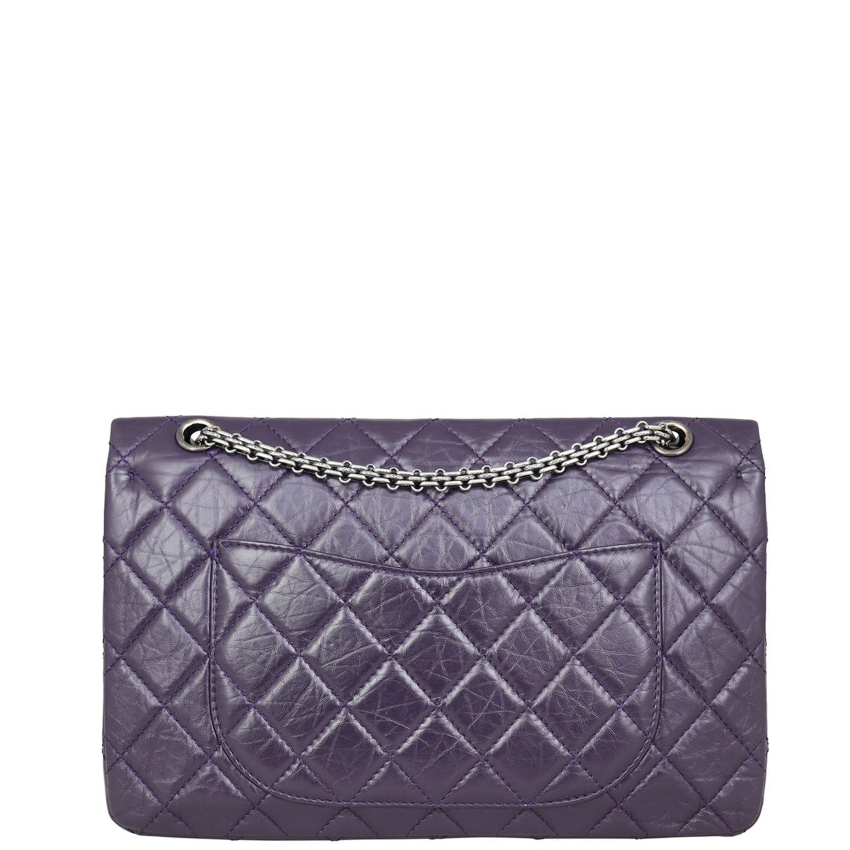 Chanel 2.55 Reissue 227 Double Bag Purple Flap Handbag