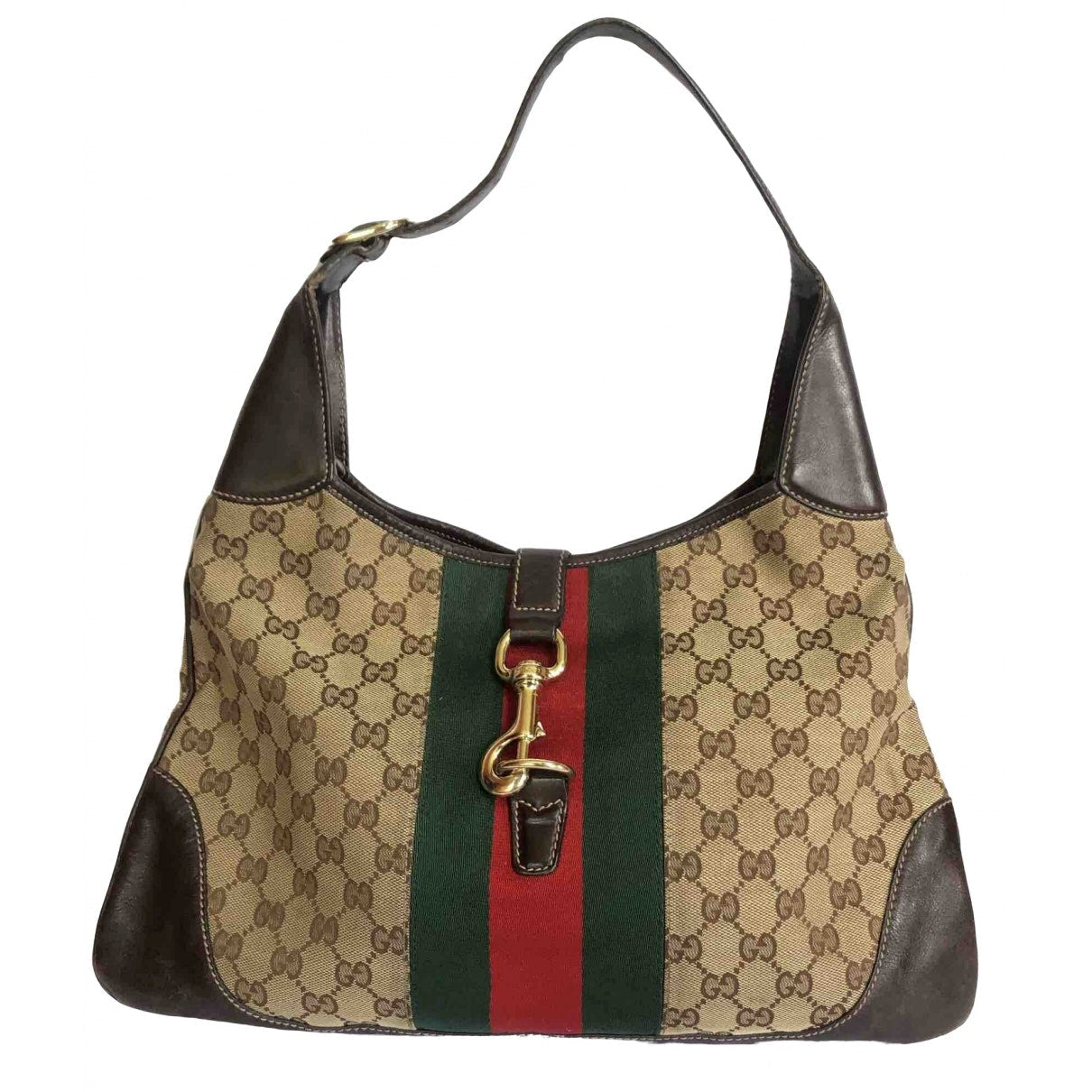 Gucci jackie brown cloth handbag