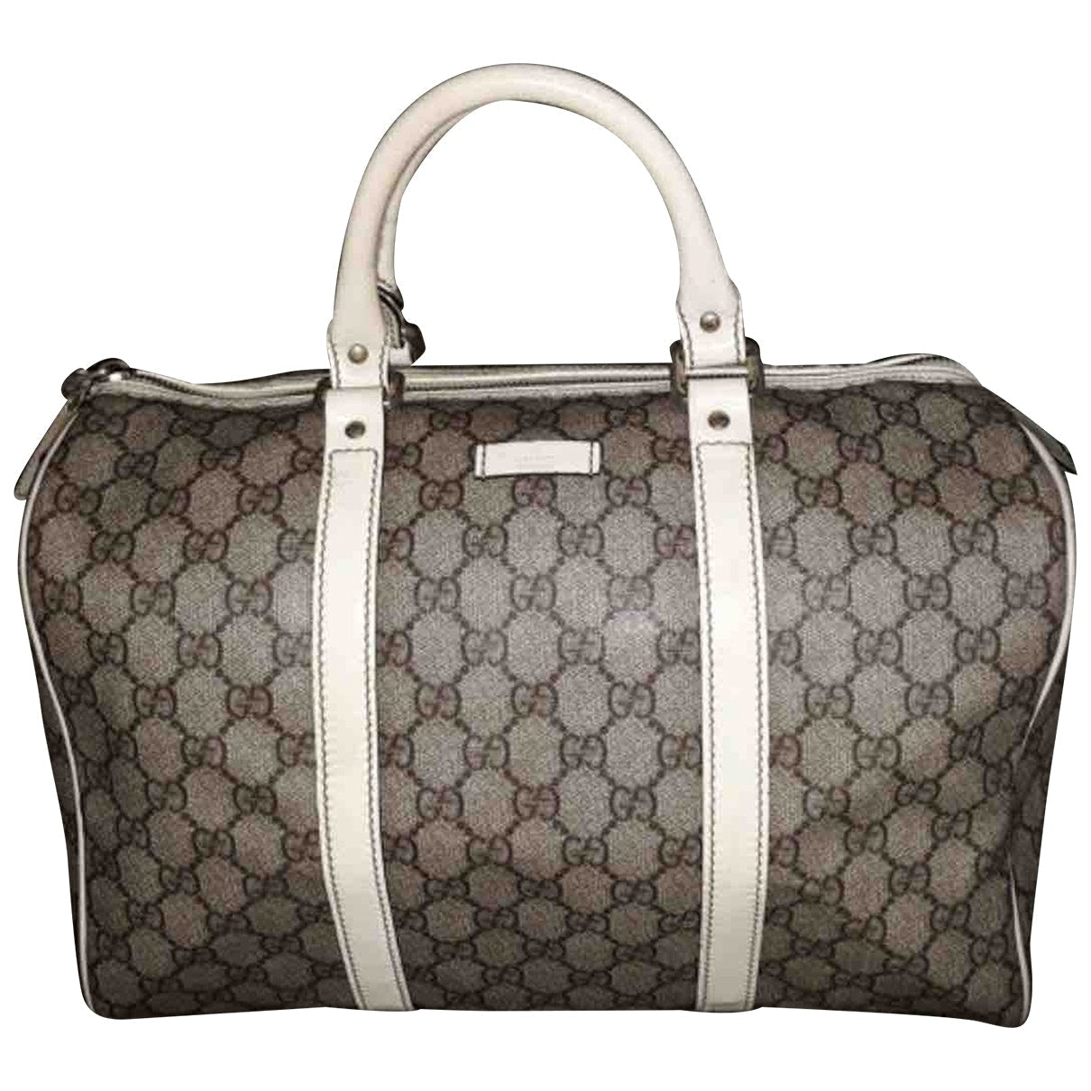 Gucci boston beige cloth handbag