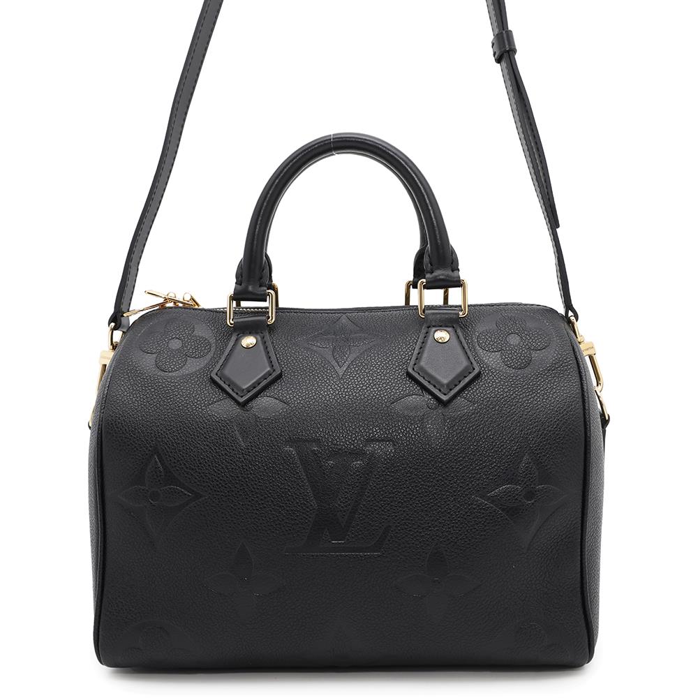 Louis Vuitton Speedy Bandouliere NoirM58951 Monogram Leather Empreinte Handbag