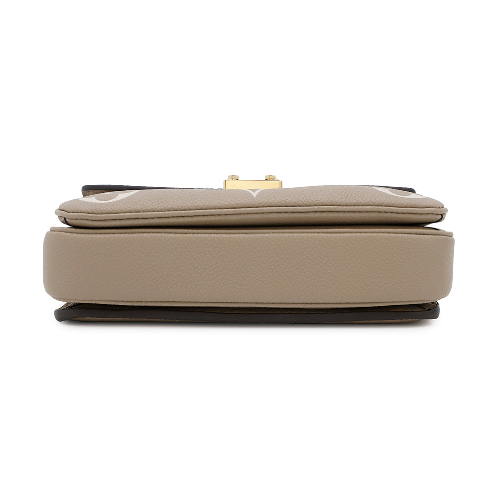 Louis Vuitton Pochette Metis EW Tourterelle ClaimsM23081 Monogram Empreinte Leather Clutch Bag