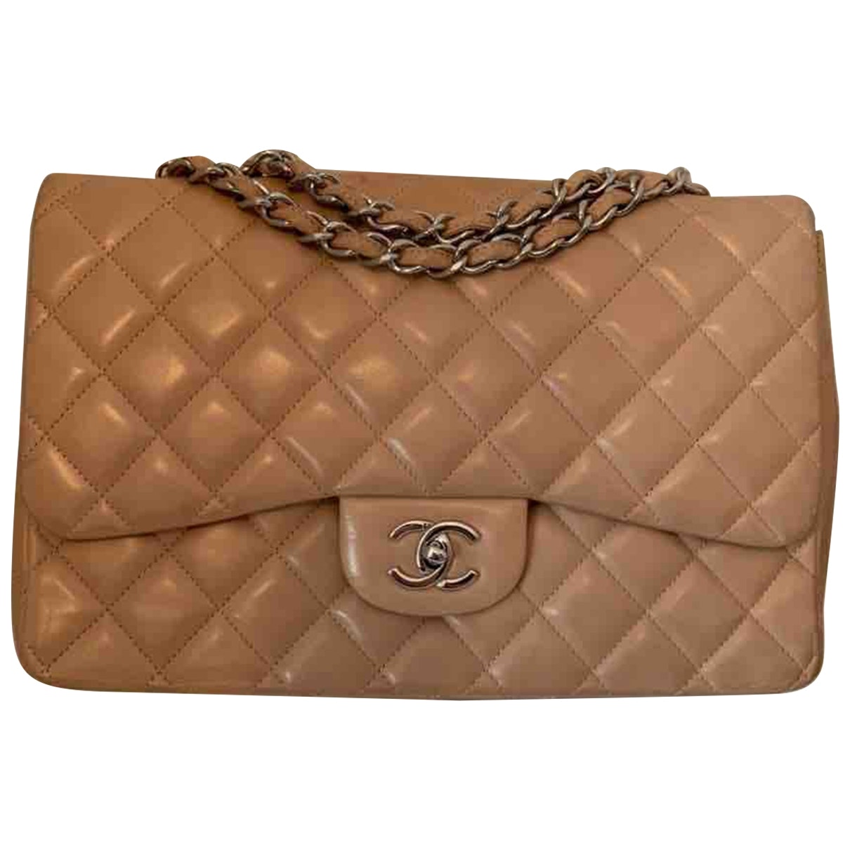Chanel Timeless/classique Beige Leather Handbag