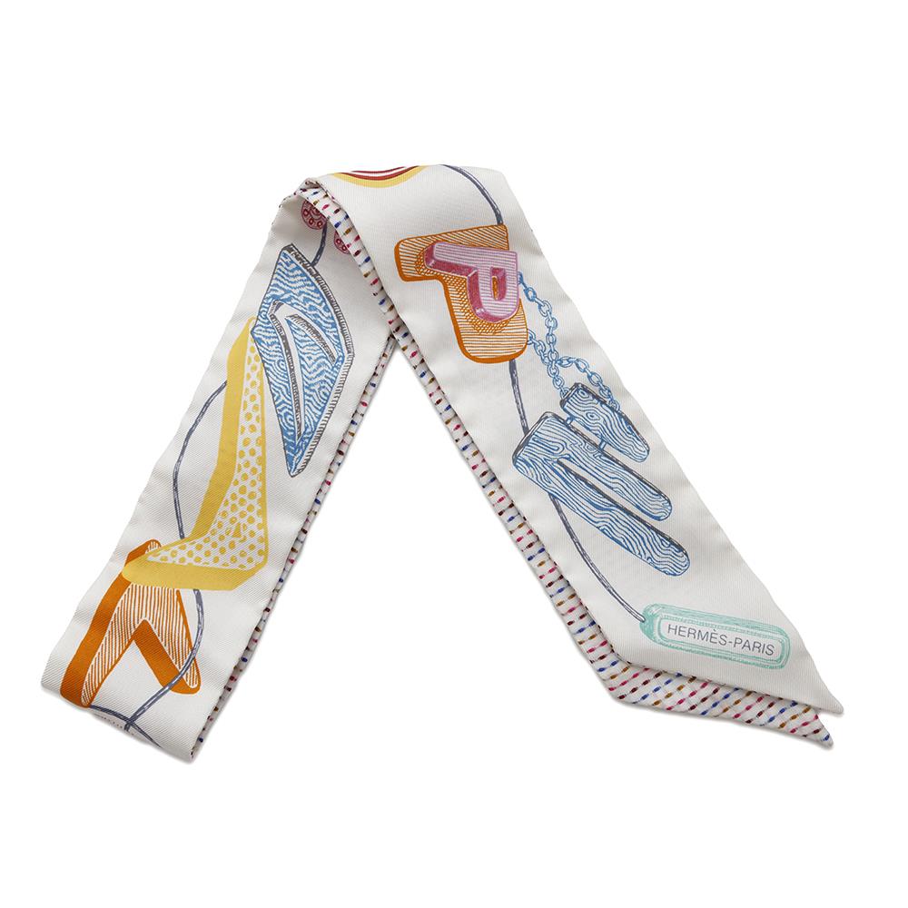 Twilly Chevroscope Neon Pointier Blanc Rose Vert Travel Bag