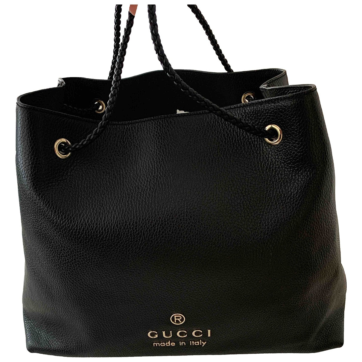 Gucci black leather handbag