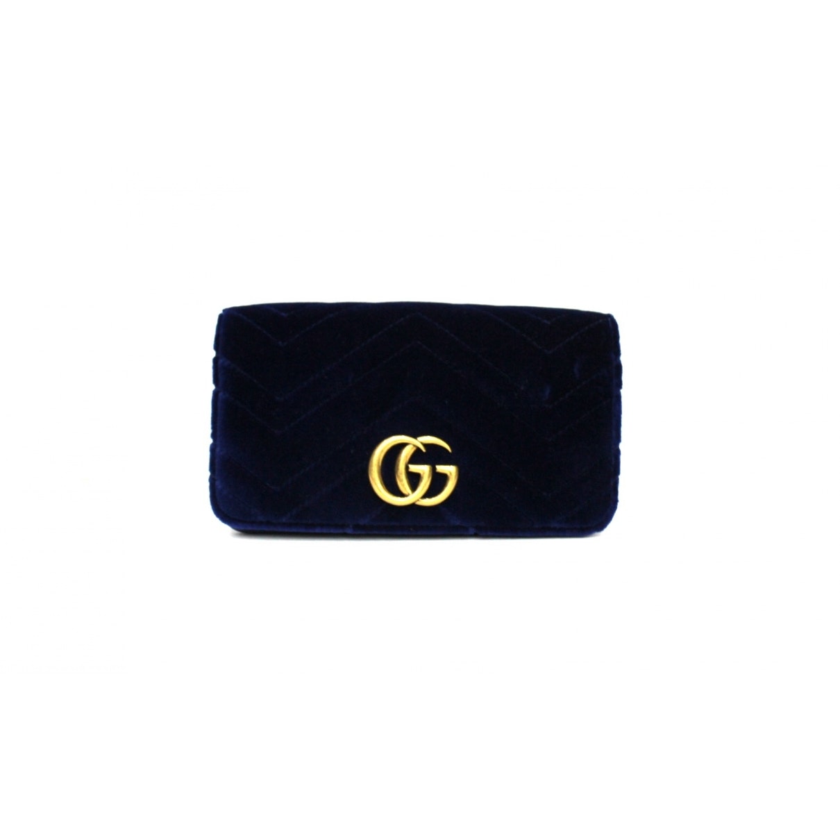 Gucci marmont blue velvet handbag