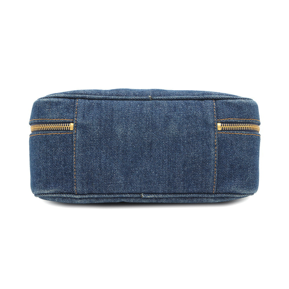 Chanel Vanity 2wayBag Denim Blue Handbag