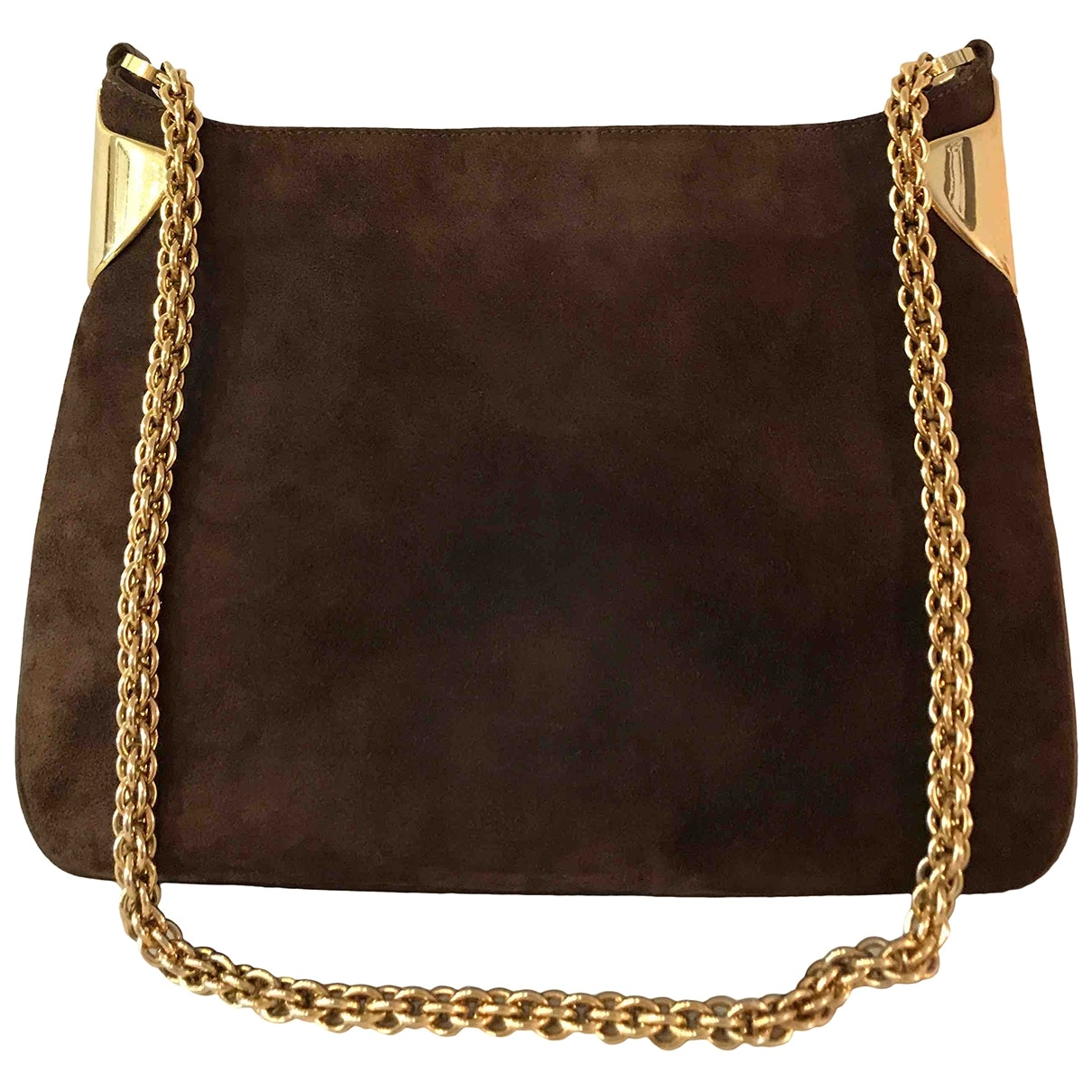 Gucci brown suede handbag