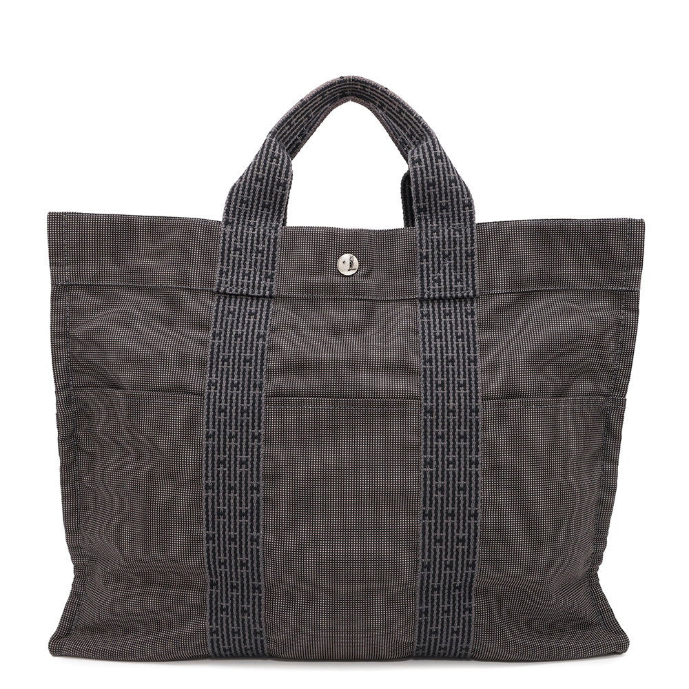 Her Line Tote Gray Size Mm Handbag Canvas Nylon Tote Bag