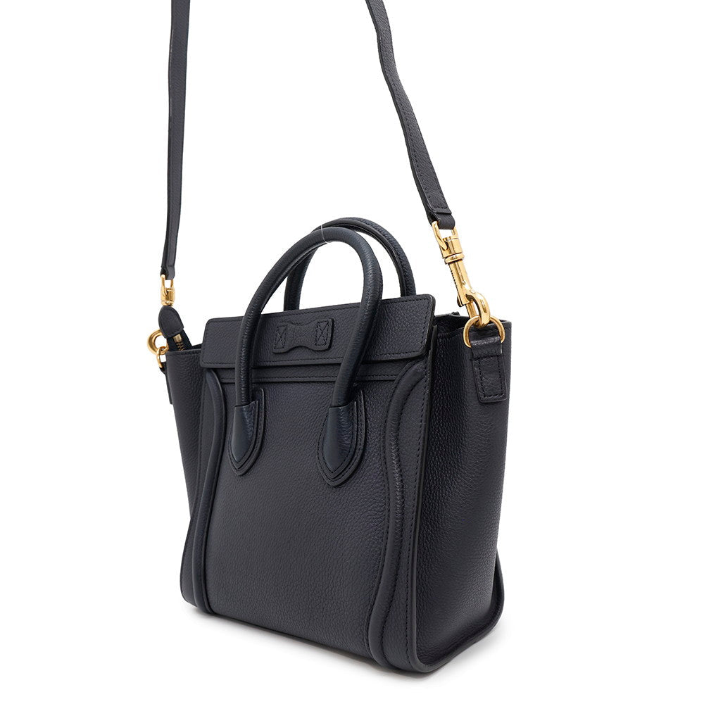 Luggage Shopper Navy Size Nano Handbag Leather Travel Bag