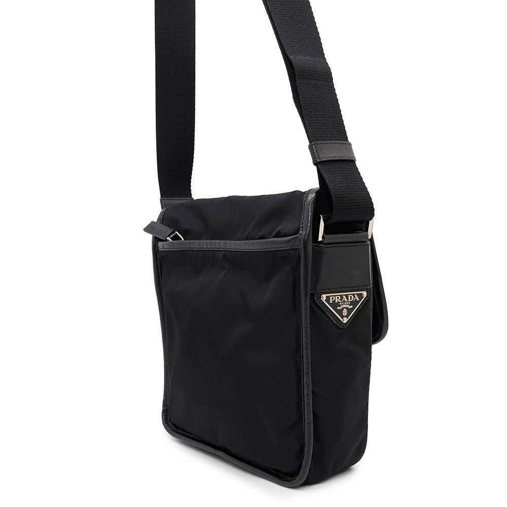 Shoulder Bag Nylon Black Black Nylon