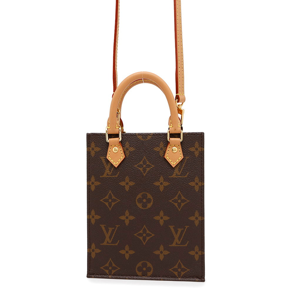 Louis Vuitton Petit Sac Plat BrownM69442 Monogram Handbag