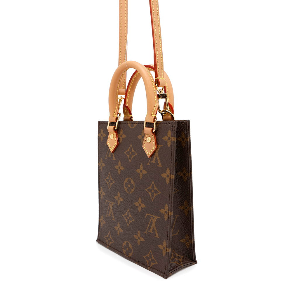 Louis Vuitton Petit Sac Plat BrownM69442 Monogram Handbag