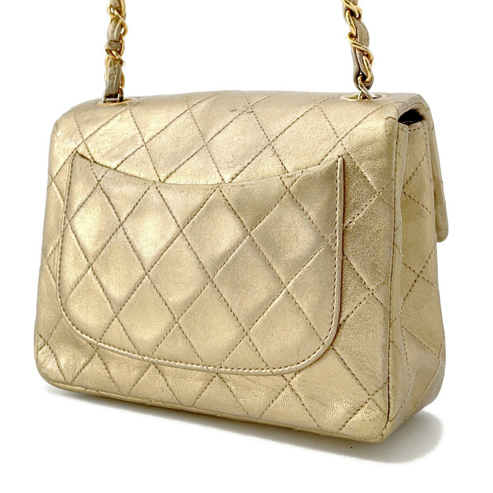 Chanel Matelasse ChainShoulder Lambskin Gold Shoulder Bag