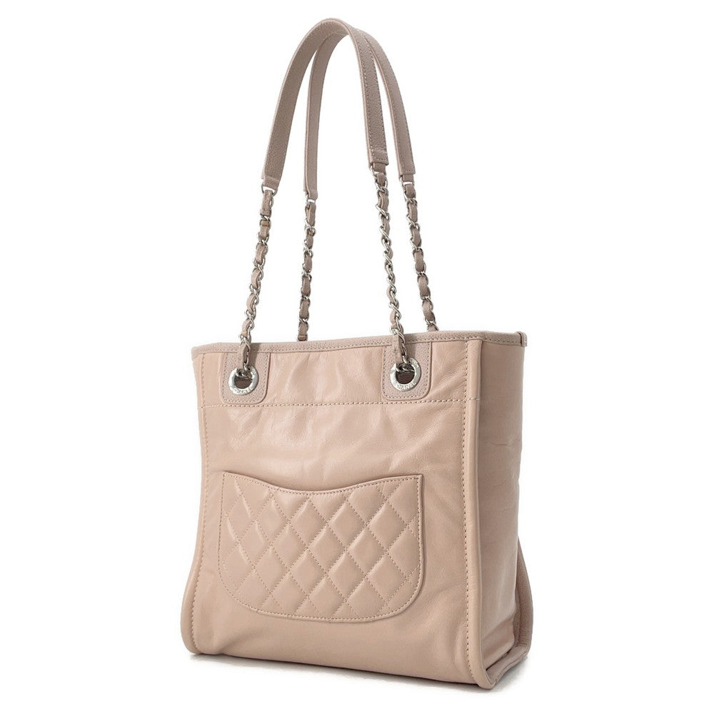 Chanel Deauville ChainTote Caviar Pink PM Leather Tote Bag