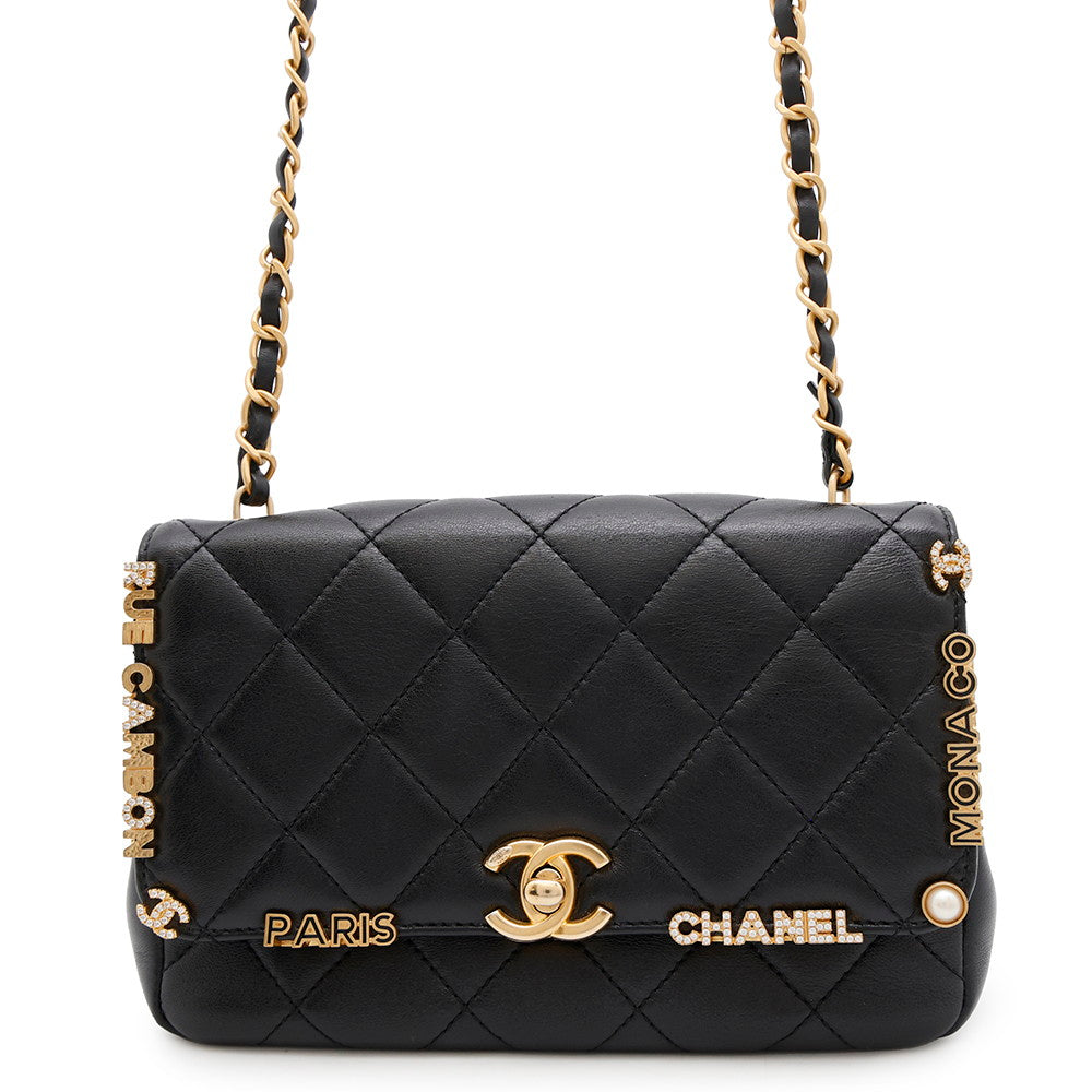 Chanel Matelasse ChainShoulder BlackAS3731 Lambskin Shoulder Bag