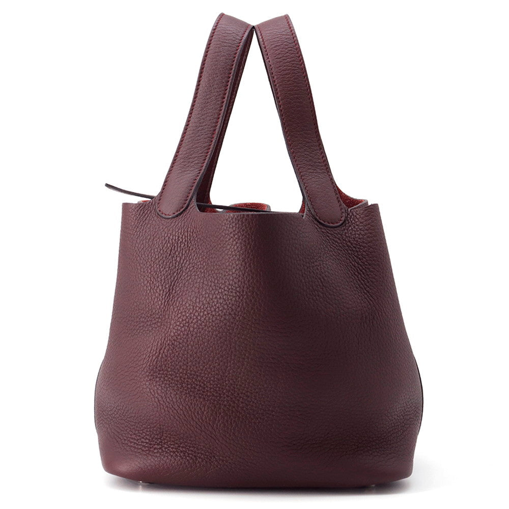 Picotin Prune Taurillon Clemence Size Mm Handbag Travel Bag