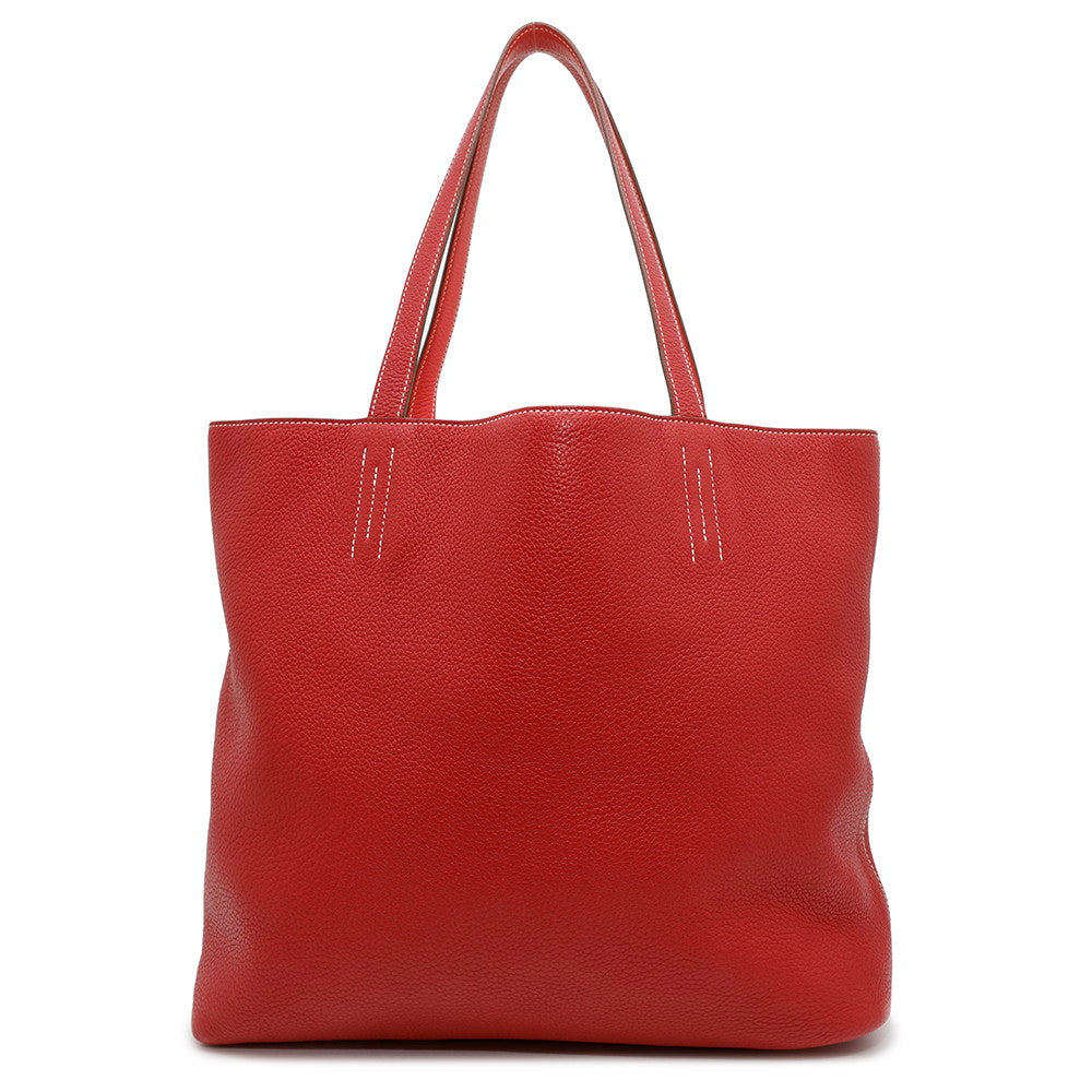 Double Sense Rouge Casaque Bougainvillier Taurillon Clemence Travel Bag