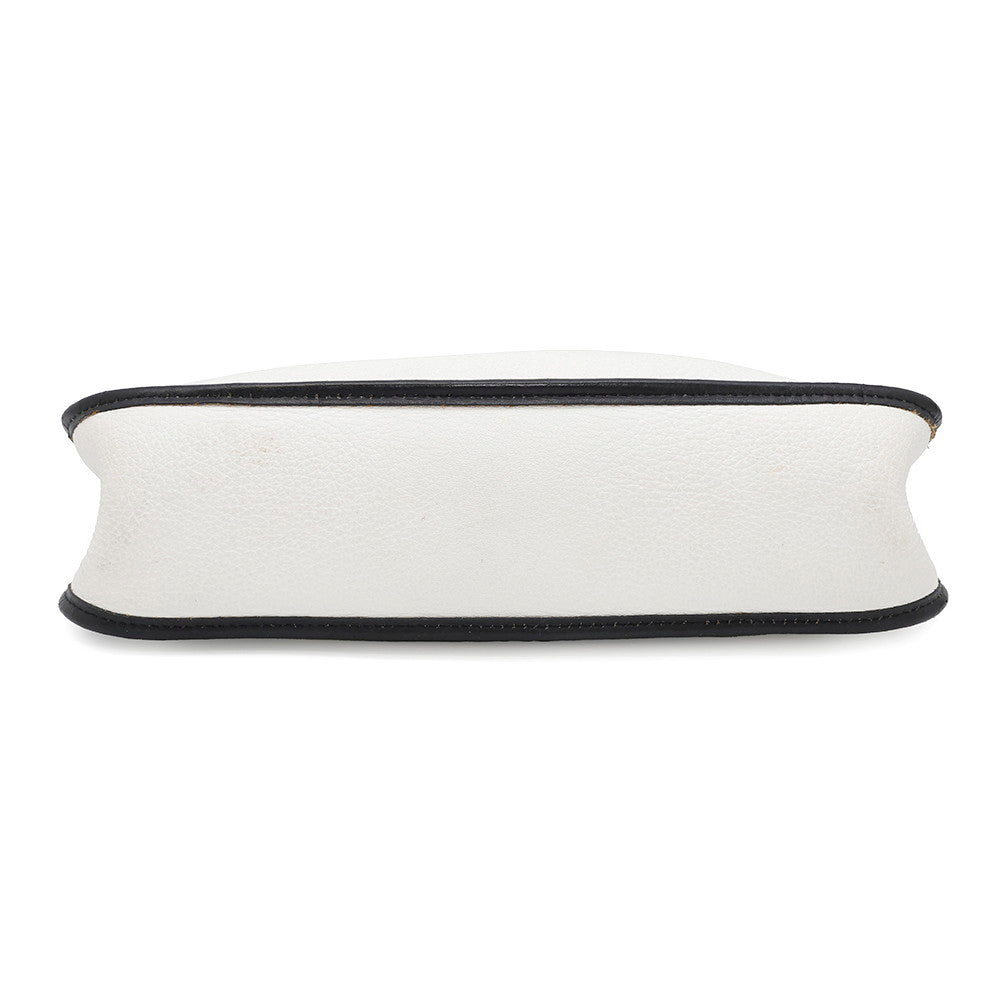 Vespa Taurillon Clemence Size Pm Handbag Black White Travel Bag