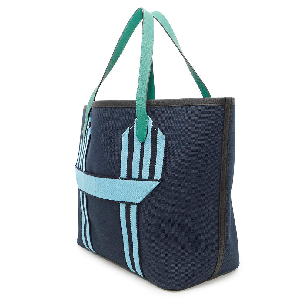 Pur Sangle Tote Bag Marine Vert Vertigo