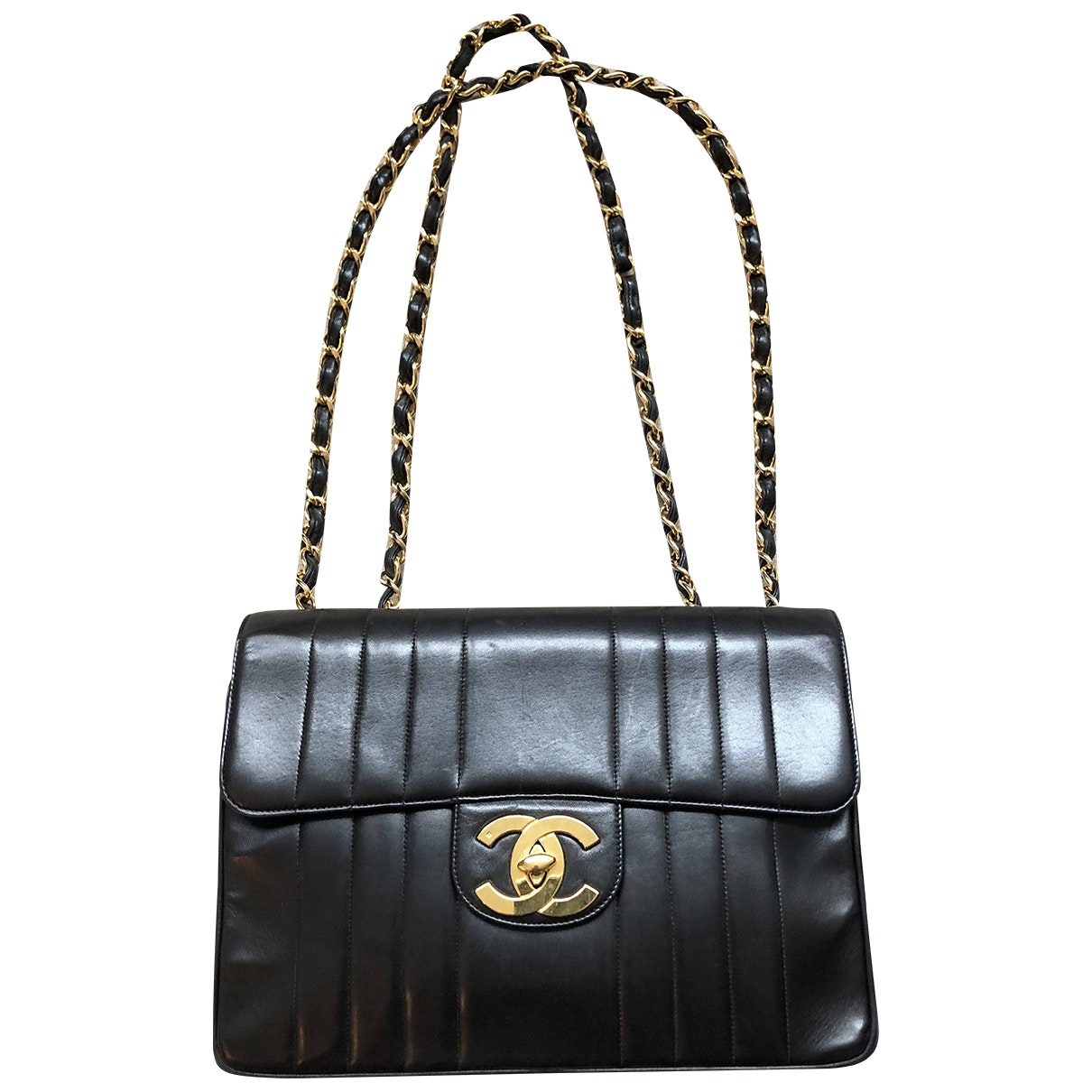 Chanel Timeless/classique Black Leather Handbag